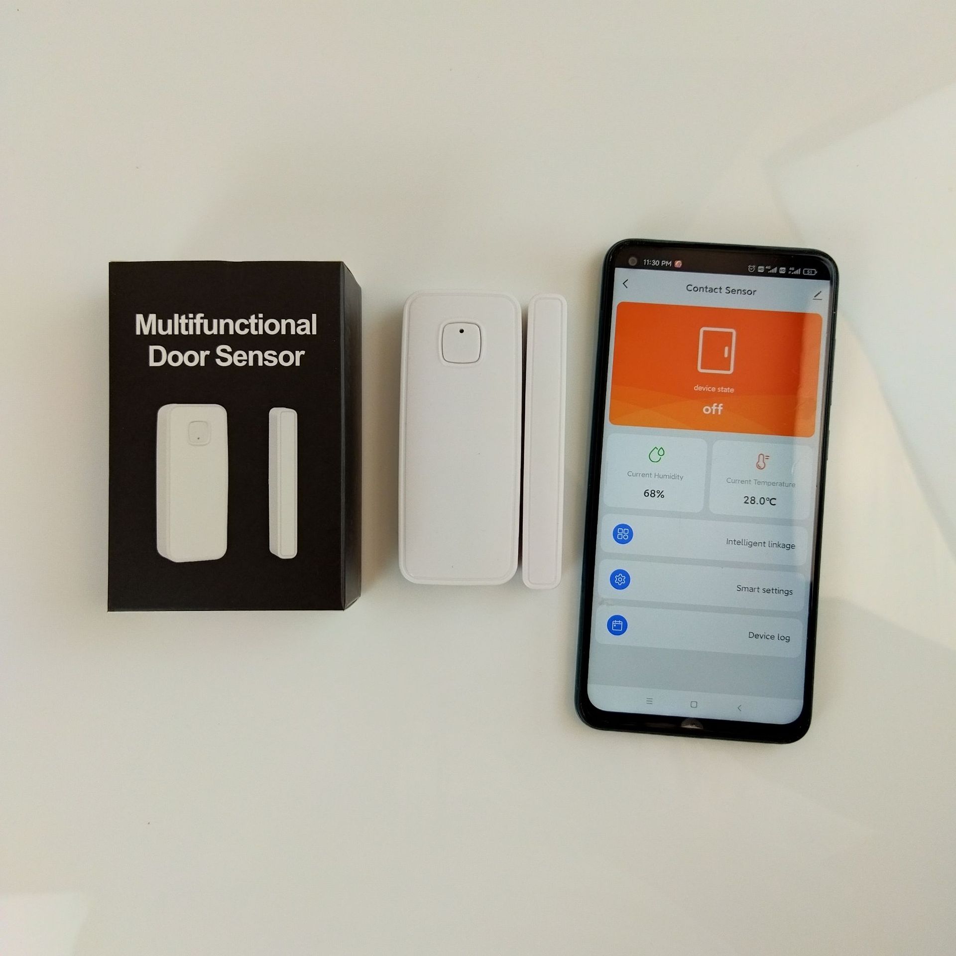 Tuya graffiti smart ZigBee Smart temperature and humidity door magnetic sensor smart home temperature and humidity sensor