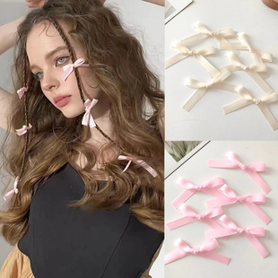 5cm Multicolor Ribbon Bow Hairpin Sweet Cute Ballet Style Hairpin Y2K Mini Ribbon Bow Hair Accessories