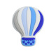 Blue hot air balloon