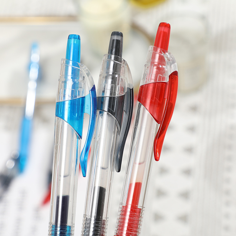Press Gel Pen 0.5mm Black Press Office Signature Pen Student Examination Pen Carbon Pen High Color Value