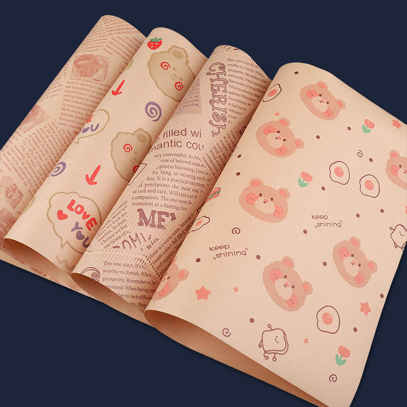 Oil-proof Oil-proof Pad Paper Tray Paper Bread Tray Oil-absorbing Paper Bread Pad Tray Paper Baking Paper Sandwich Wrapping Paper