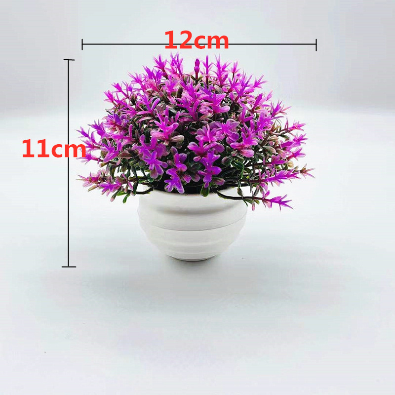 Artificial Potted Artificial Flower Bonsai Artificial Flower Small Ornaments Artificial Green Plant Small Bonsai 31-mesh Four-legged Grass Small Hemisphere