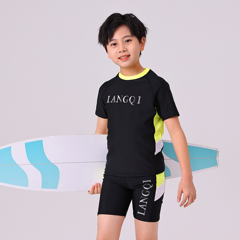 Children's Swimwear Boys Swimming Suit Big Children's Hot Spring Swimming Trunks Suit Sunscreen Quick-drying Swimming Trunks Suit Wholesale