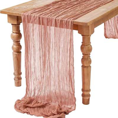 Cross-border e-commerce is specially for wrinkled table runner cheesecloth table runner, gauze table runner cheese cloth table mat wrinkled cloth