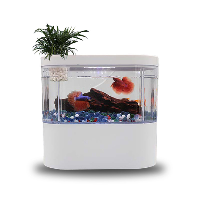 Fish tank one-button water change self-circulation small fish tank living room small desktop home aquarium ecological water-free fish tank