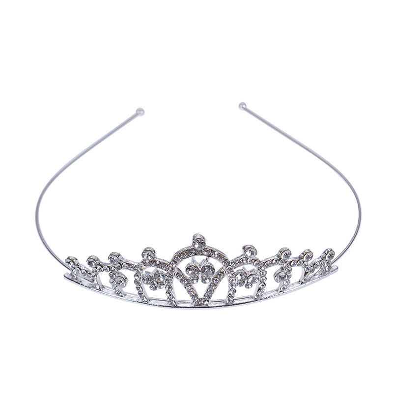 Children's Rhinestone Crown Hair Band Hair Comb Cute Princess Girl Hair Accessories Baby Festival Performance Bridal Headdress