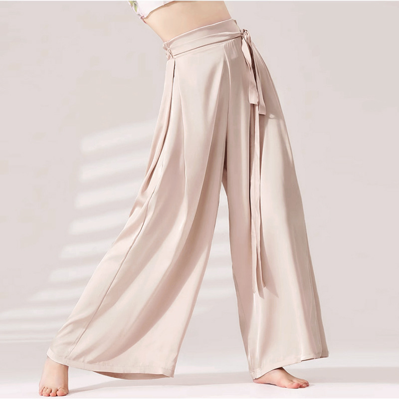 Classical dance practice clothes female adult Chinese style jazz dance straight long pants modern dance ribbon body clothing