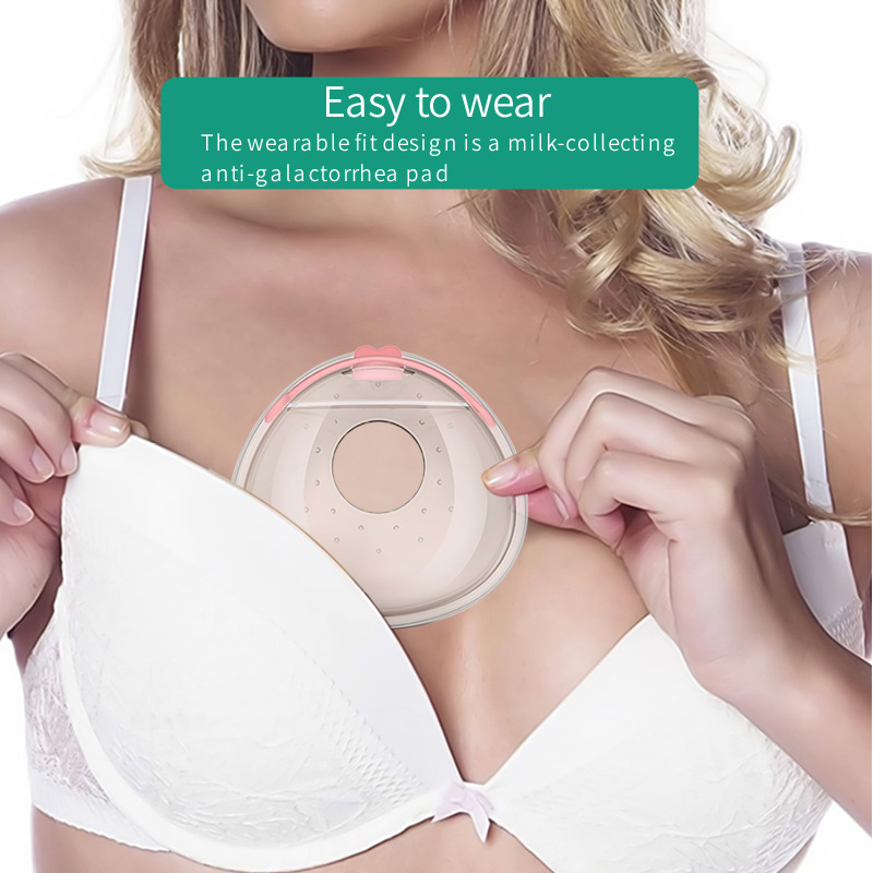 Portable Breast Milk Collector Postpartum Pregnant Milk Collector Milk Storage Cover Leak-proof Reusable/2 PiecesPack