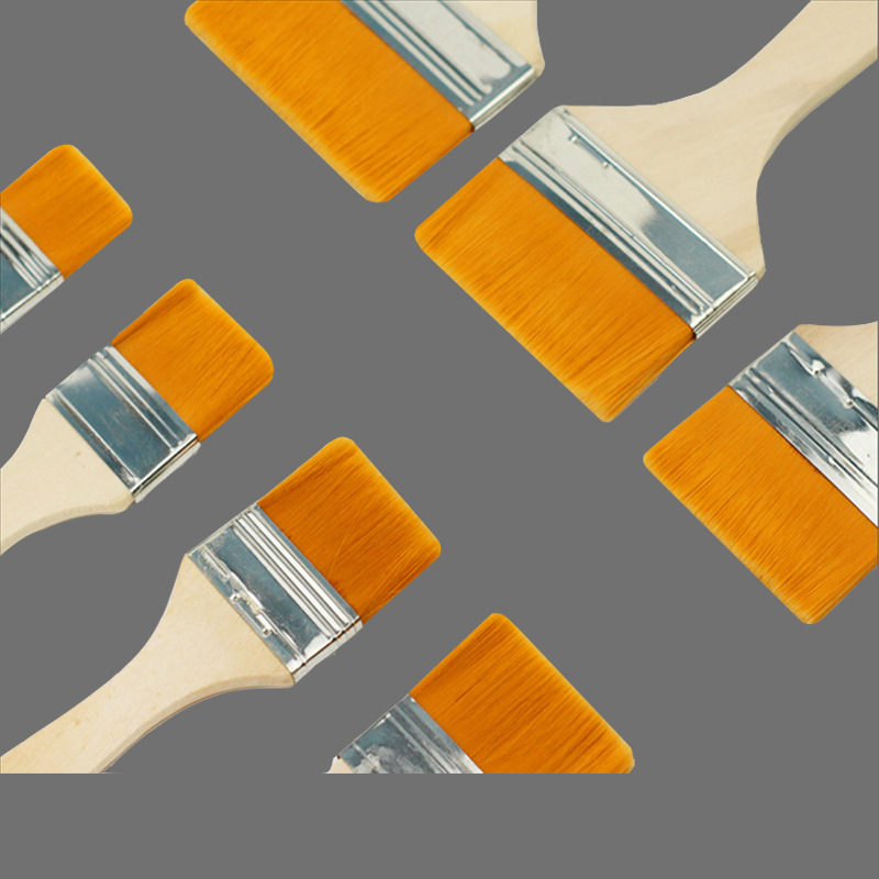 Nylon wool board brush painting brush oil painting paint wooden handle brush art brush barbecue brush nylon food brush