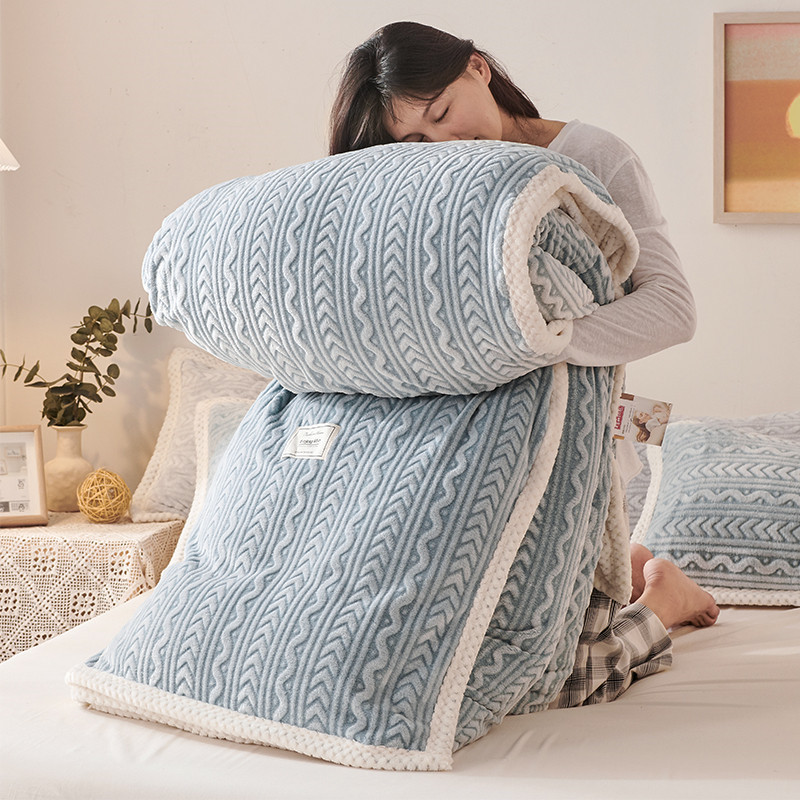 Winter thickened coral blanket quilt spring and autumn bed single double flannel blanket student dormitory small blanket wholesale