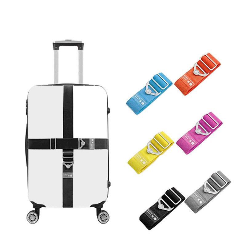 Elastic Luggage Case Strap One-word Packaging Strap for Travel Abroad Shipping Strap Metal Buckle Strap