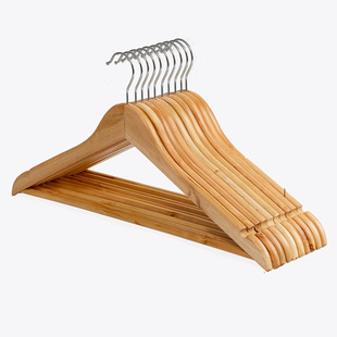 Solid Wood Hanger Clothing Store Hotel Home Export Wood Hanger Manufacturer Wholesale Non-Slip Suit Wood Hanger