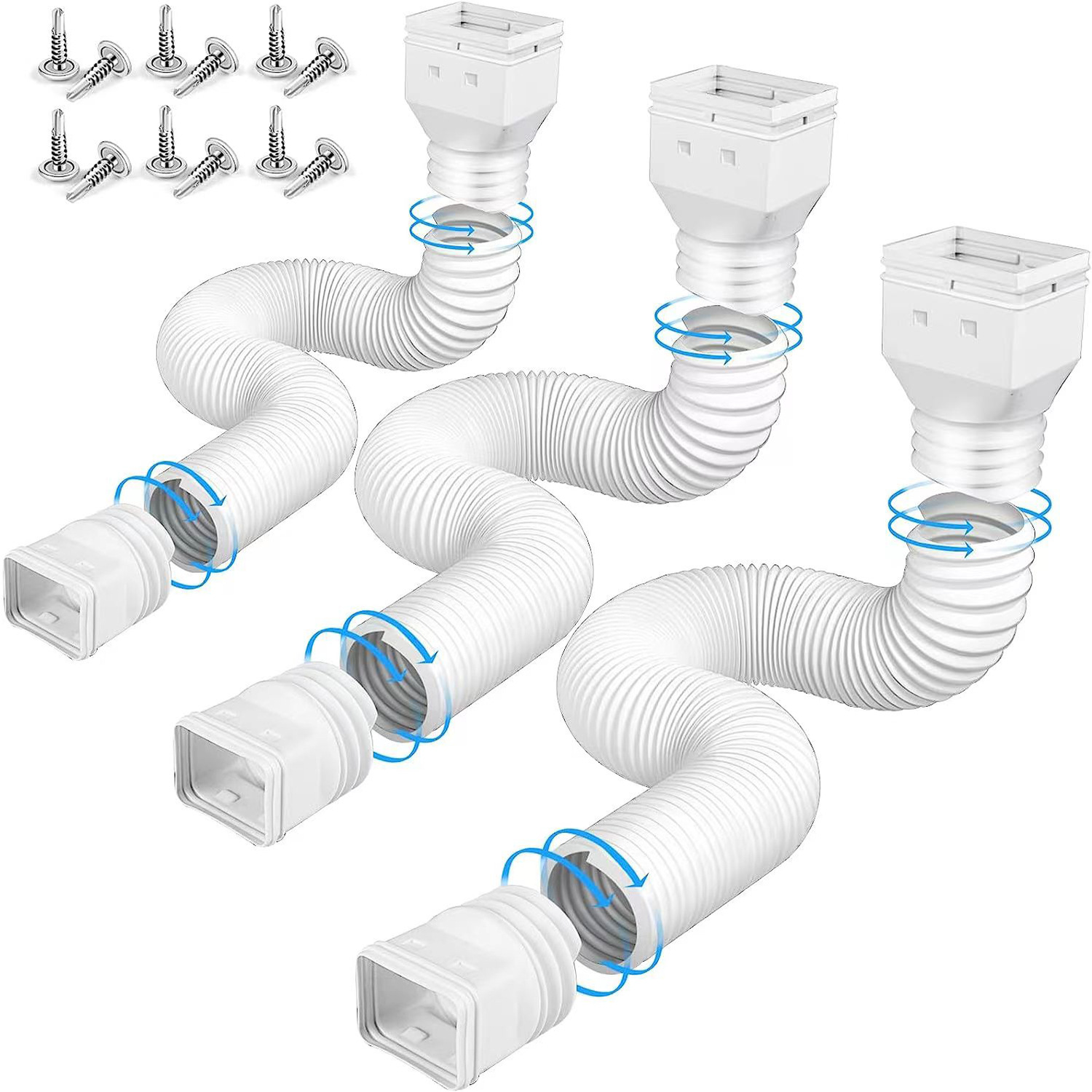 Amazon Explosions House Downpipe Extender Telescopic Rain Ditch Drainage Pipe Outdoor Sewage Pipe Factory Supply