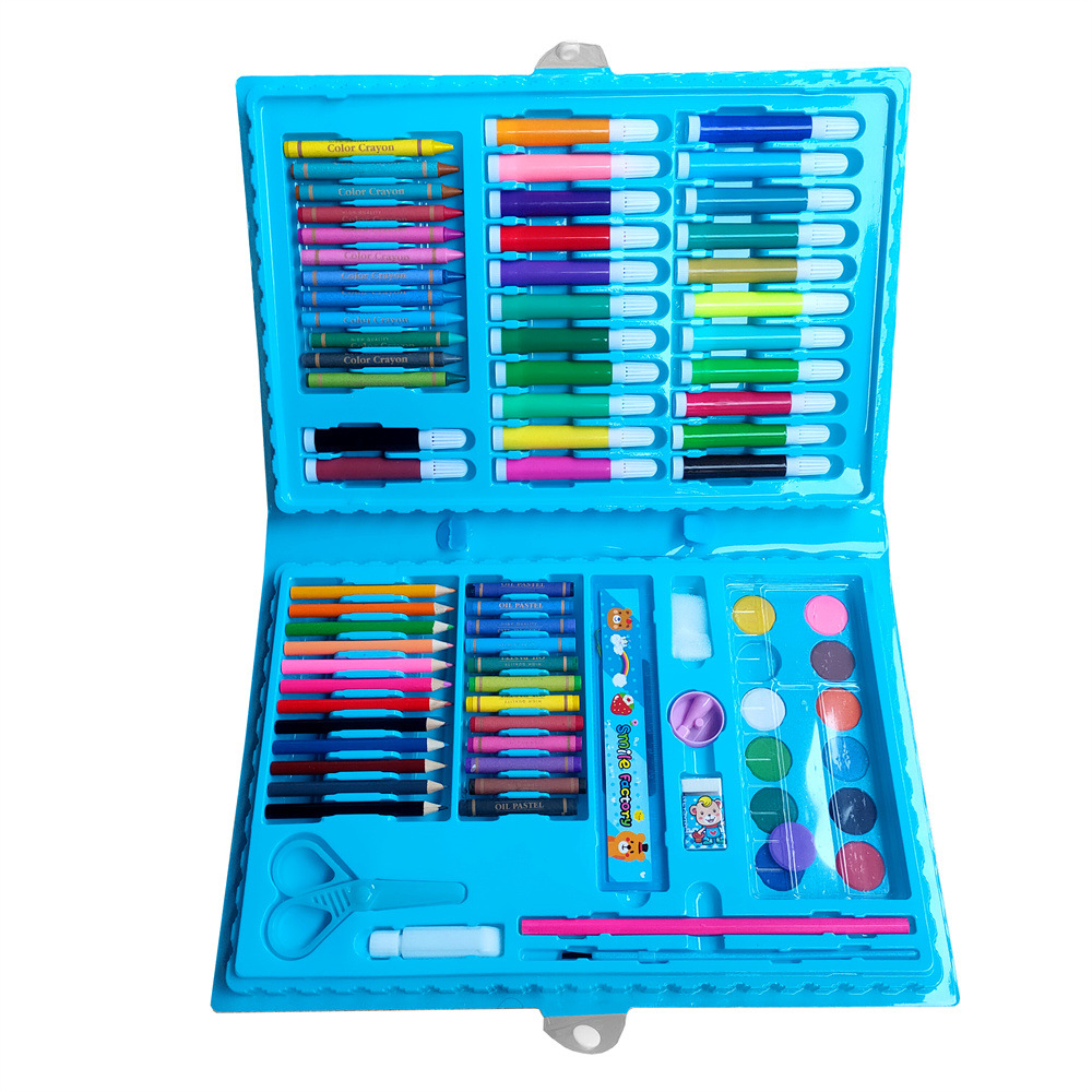 Children's Stationery 86 Pieces Brush Combination Set Painting Set Crayon Watercolor Pen Gift Washable Art Painting Tools
