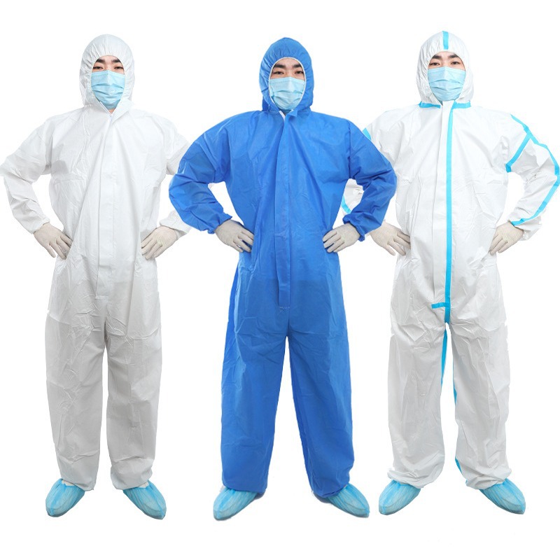 Disposable Non-woven Protective Clothing with Hood Oil-proof Waterproof Dustproof Spray Paint Breathable Membrane Pig Farm Breeding One-piece Hood
