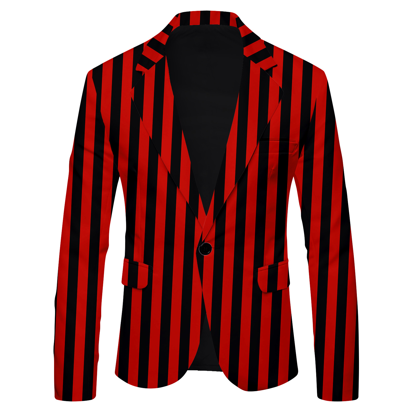 New Foreign Trade Men's Polka Dot Printed Casual Suit Jacket British Fashion Slim Fit Suit
