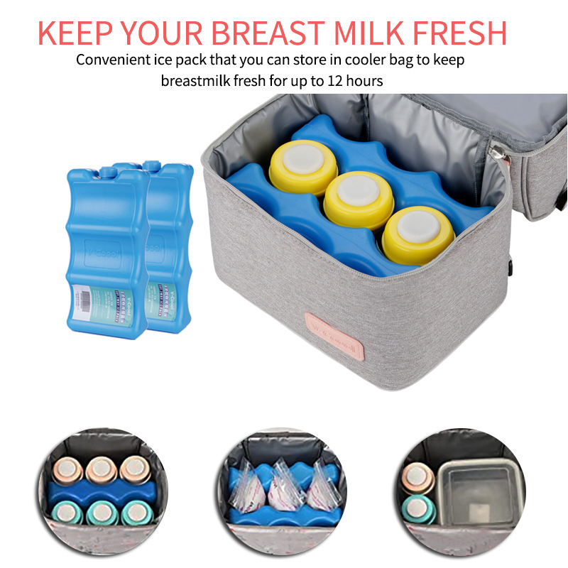 V-Coool back milk bag mother and baby blue ice milk storage bag double shoulder mummy ice bag spectra Amazon hot