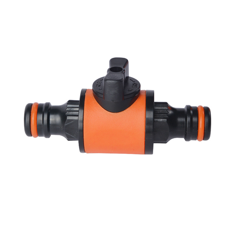 Factory supply garden joint water pipe quick connection fittings double nipple with switch valve extension quick connection
