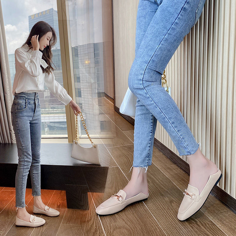 Single-layer shoes women's real soft leather shoes women's slip-on flat British style casual loafers soft bottom lazy loafers