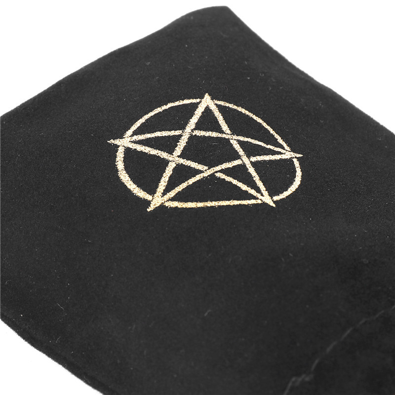 8 * 10CM drawstring flannel bag jewelry jewelry bag small cloth bag Black hot pentagram symbol gem bag small size