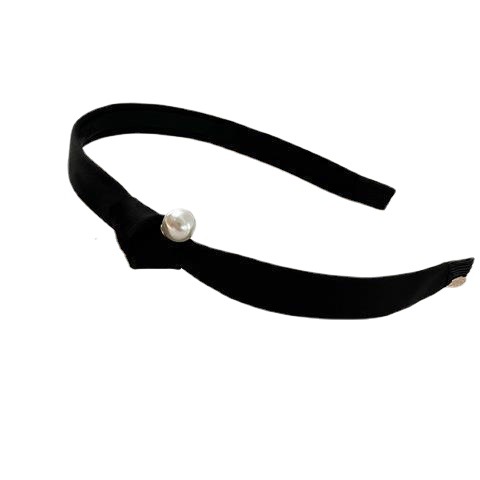 Chanel Style Pearl Headband Women's Gentle Simple Narrow Side Satin Summer Face Wash Makeup Hair Stamp All-match Headwear