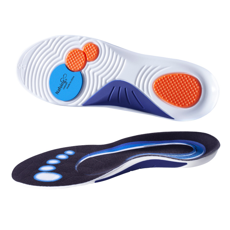 Feeling Insoles Soft Long Standing Super Soft Thickened Foot Arch Support Pad Sports Shock Absorption Sweat Absorbing Breathable Men's and Women's Military Training Insoles