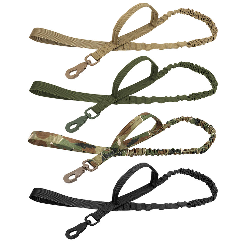 Tactical dog rope outdoor pet leash large Dog retractable anti-blast dog rope elastic rope K9