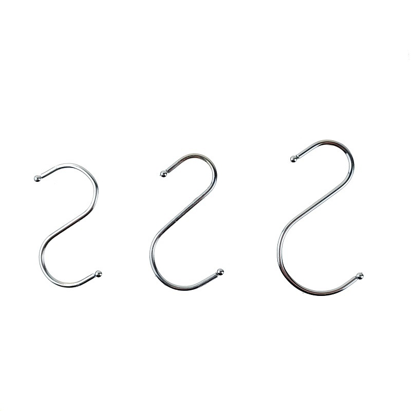 Multi-specification Stainless Steel Kitchen Clothes S Hook Metal Hook Sausage Hook Household Multifunctional Metal Hook