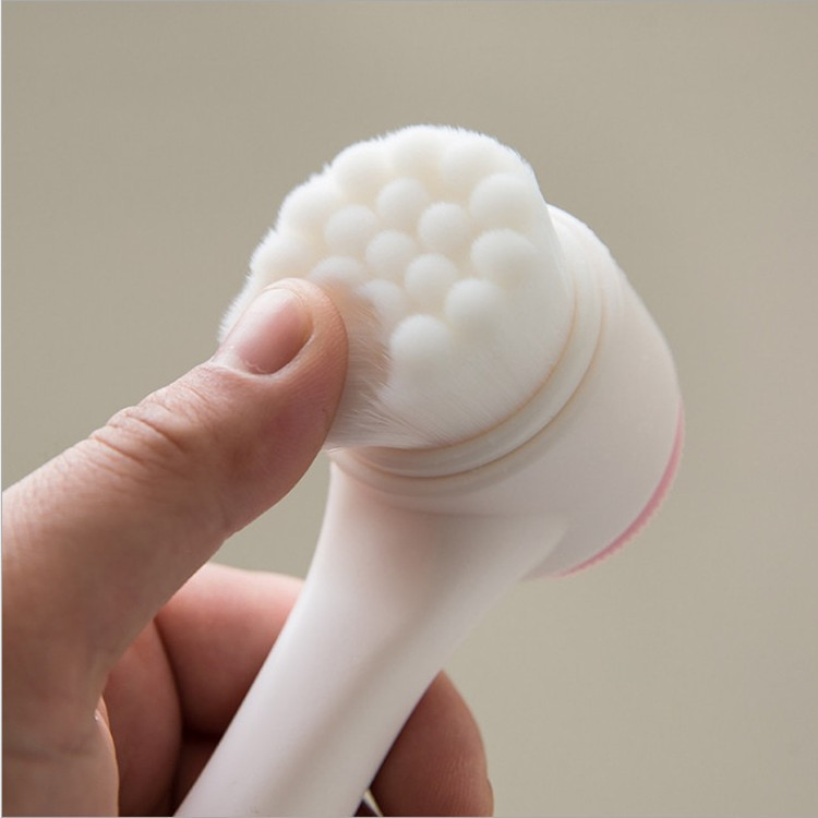 Shake the same style silicone face washing brush manual face washing brush soft hair cleaning brush double-sided massage brush