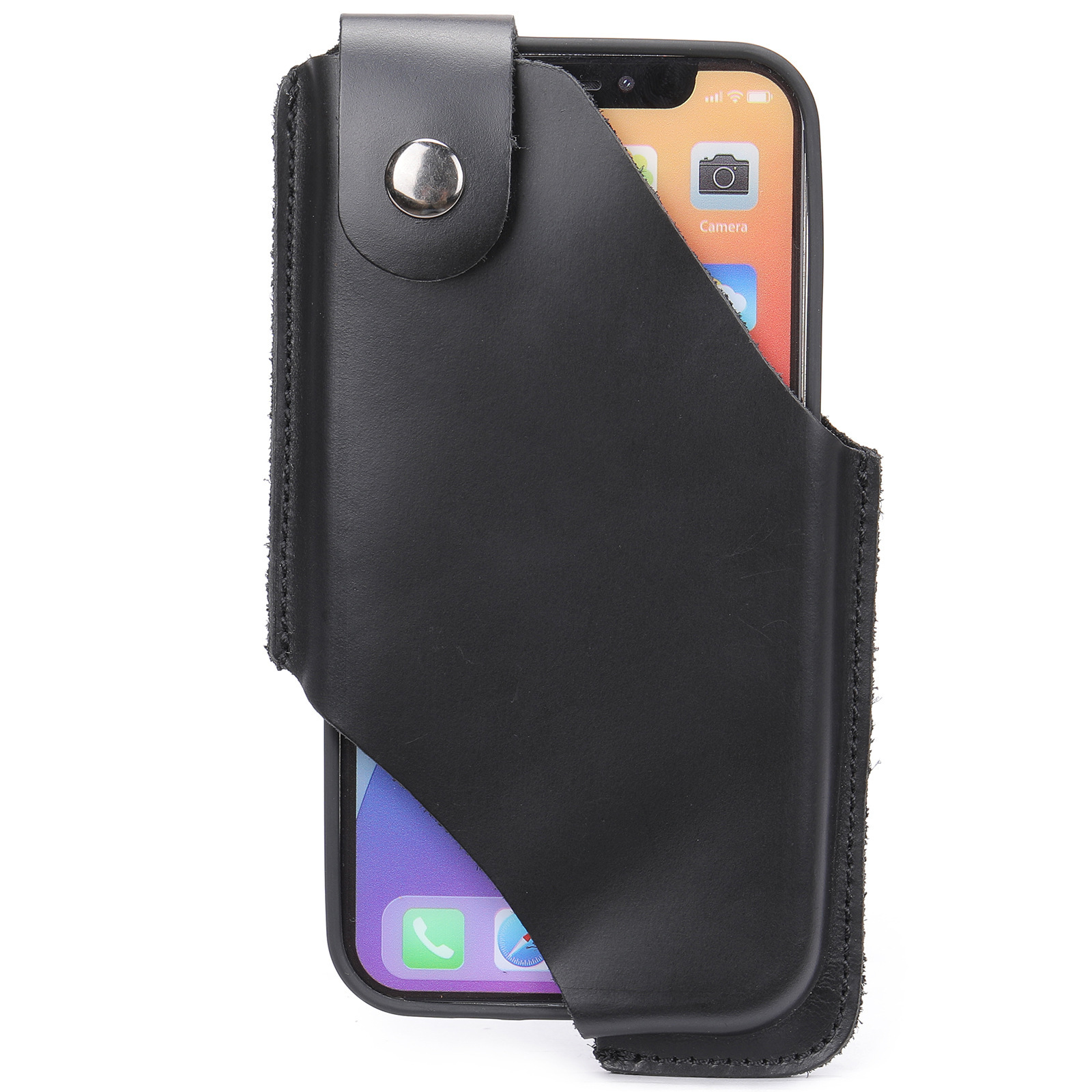 Cross-border Crazy Horse Leather Mobile Phone Bag Wearing Belt Men's Waist Bag Simple Stereotype Top Layer Cowhide Mobile Phone Small Cross Bag Men's Bag