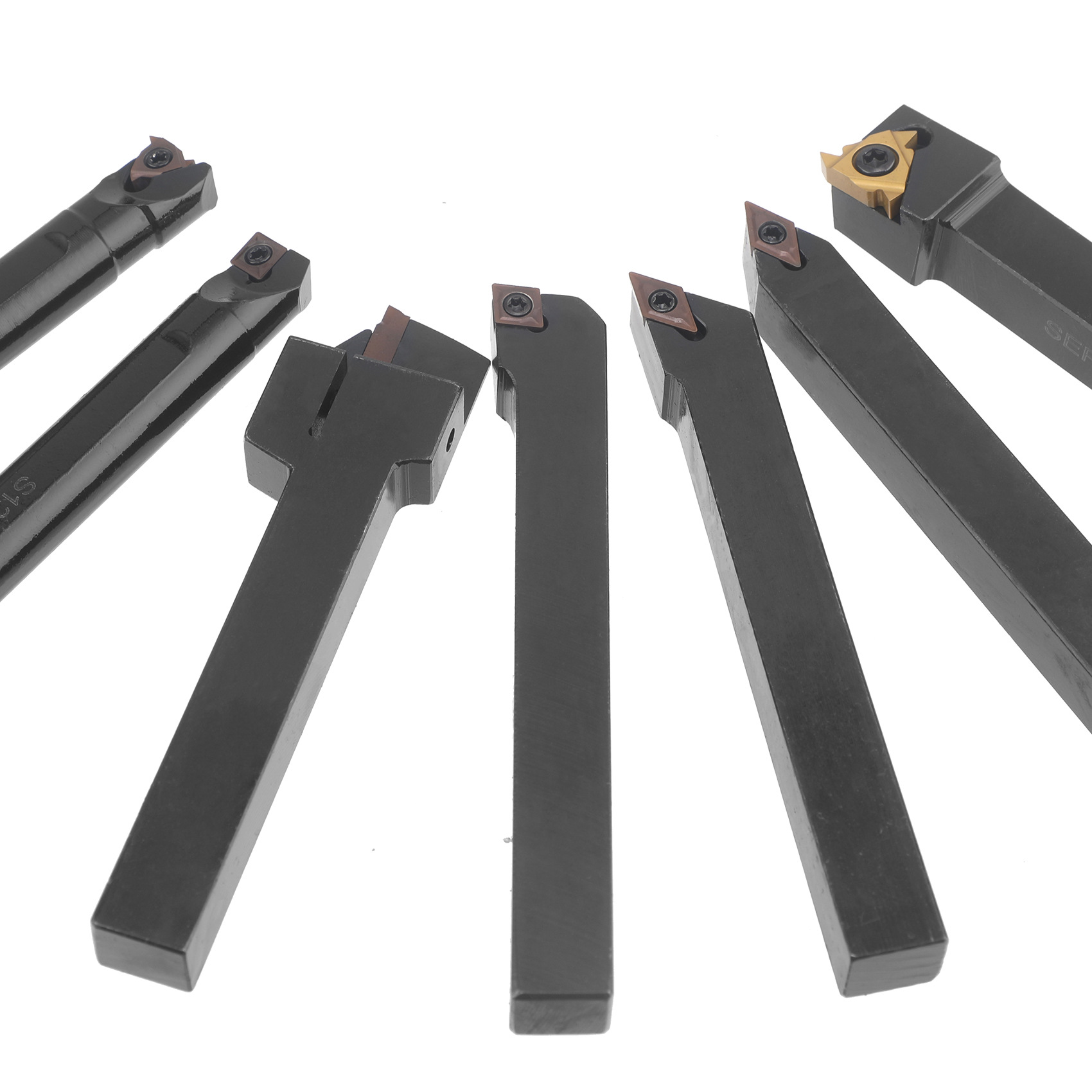 7-piece 12MM shank diameter lathe turning tool hardness metal milling cutter blade lathe CNC machining steel parts set