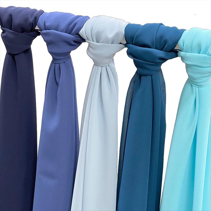 Summer Hot Sale Boutique Liezi Corner High Quality Pearl Chiffon Long Scarf Malaysia Turban