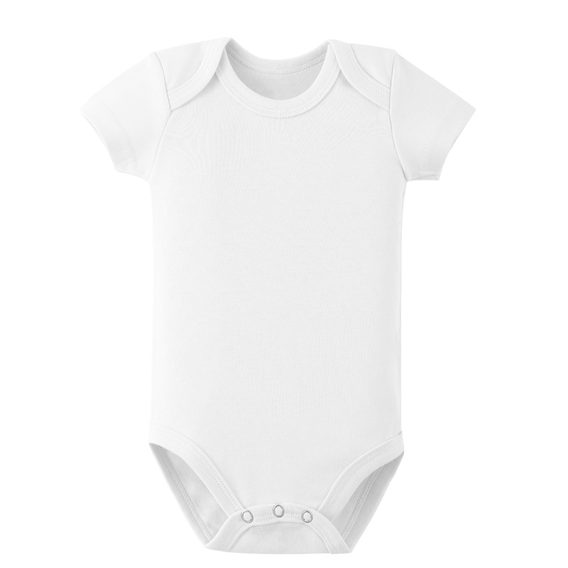 Factory direct baby Foreign Trade Cotton solid color short sleeve triangle ha clothes newborn jumpsuit men's and women's baby bag fart clothes