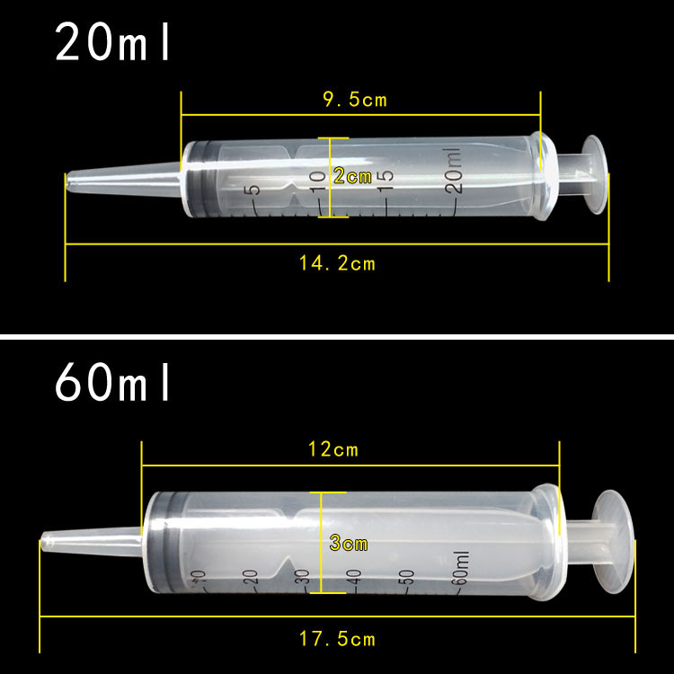 大容量プラスチック注射器 60/100/150/200/250/300/350 ミリリットル高品質使い捨てプラスチック注射器注入装置|undefined