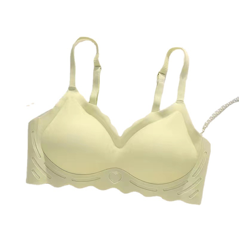 Seamless Underwear Women's Rim-free One-piece Beautiful Back Push-up Bra Girls' Underwear Collecting Paramita Bra Summer Small