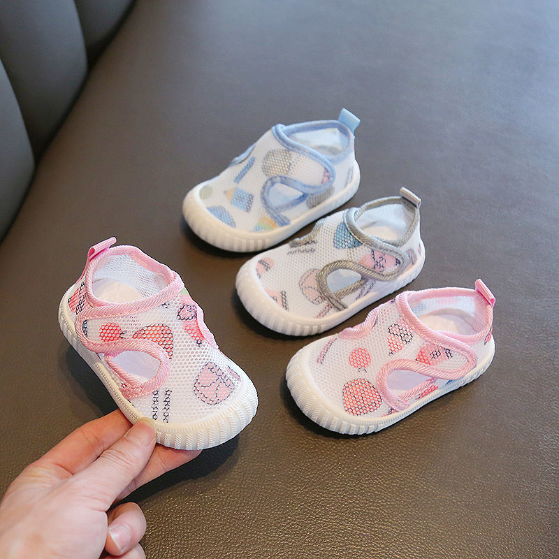 Summer 0-1-3 years old baby net shoes 2 boys soft bottom breathable toddler shoes baby girl non-slip single-layer shoes baby sandals