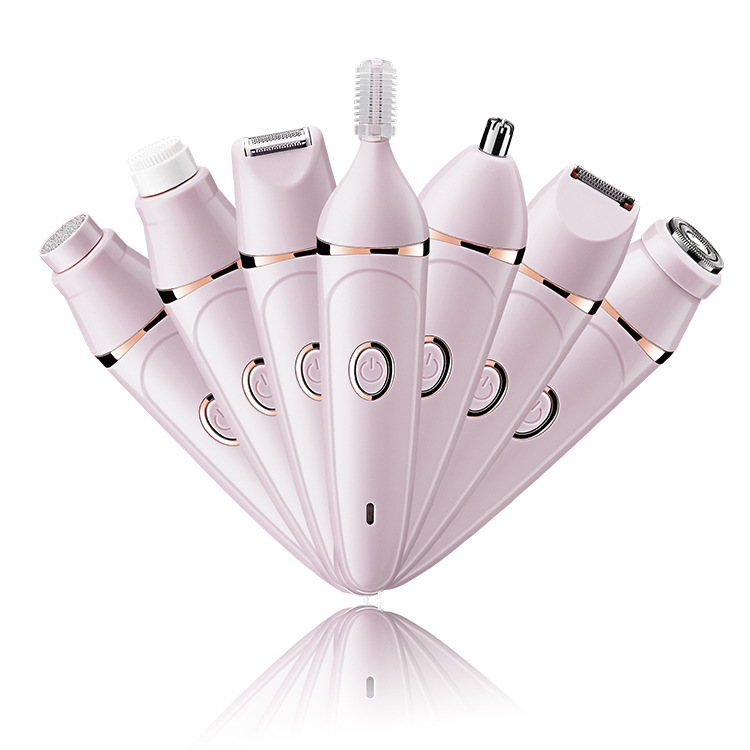 新型レディース多目的電動シェーバー七合一セット電動多頭脱毛器洗浄シェーバー|undefined