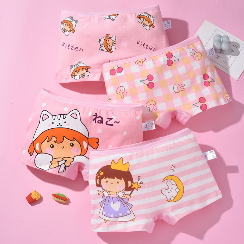 New Arrival Cute Princess Children's Cotton Underwear Girls' Boxer Boxer Pants Baby Baby Underwear