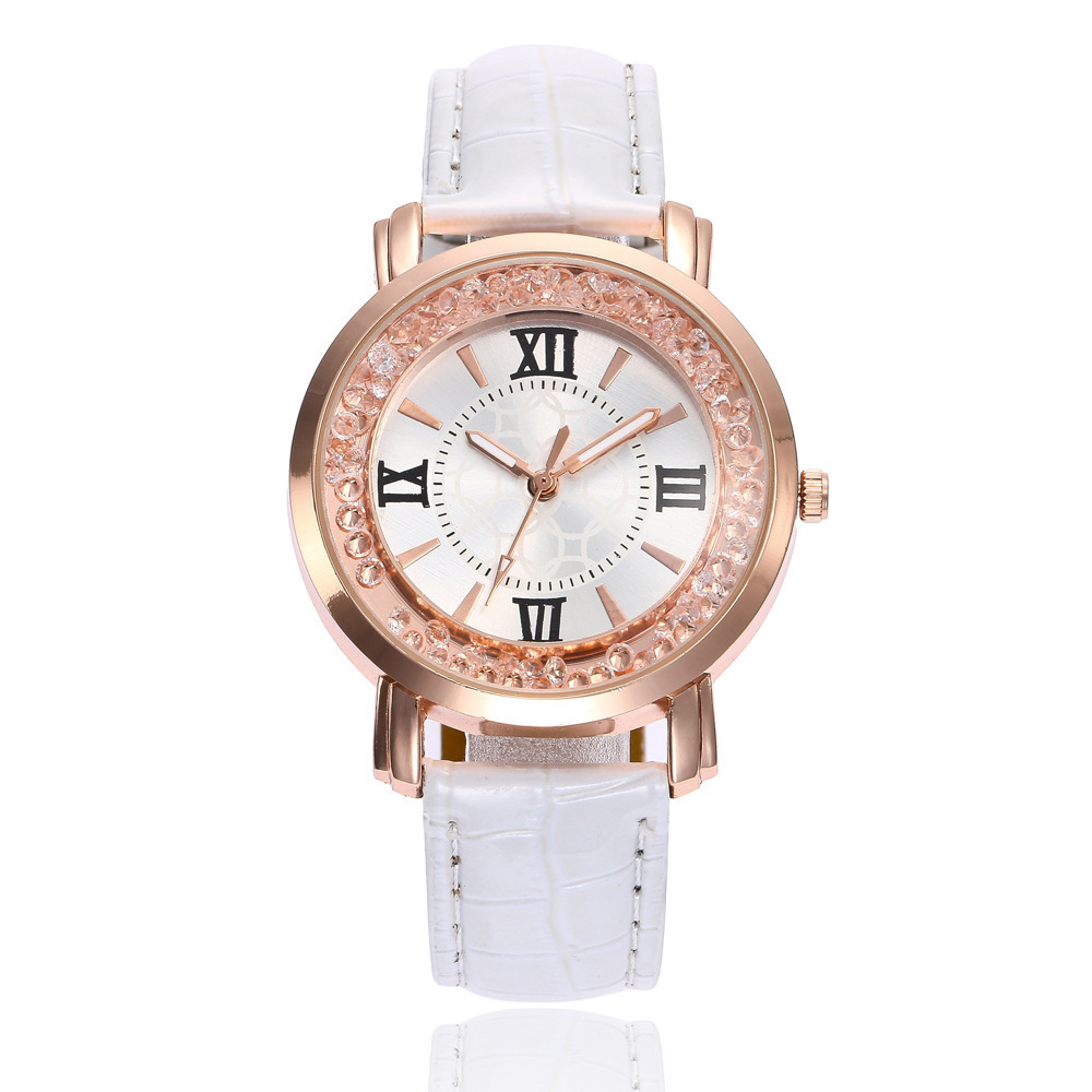 A generation of Korean leisure fashion student watch women's rhinestone gift live women's watch quartz watch belt