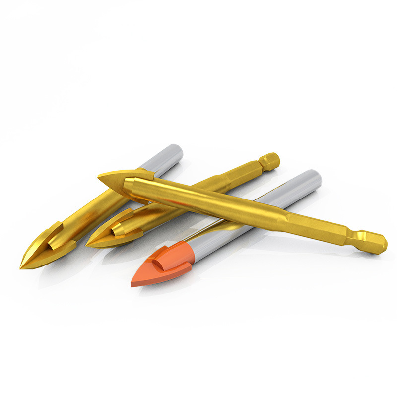 Bailey Tile Drill Set Alloy Tile Cement Ceramic Wall Glass Turn Head Electric Drill Drilling Triangle Drill