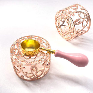 Creative hollow paint melting furnace European retro paint melting furnace candle holder melting wax sealing tool spot