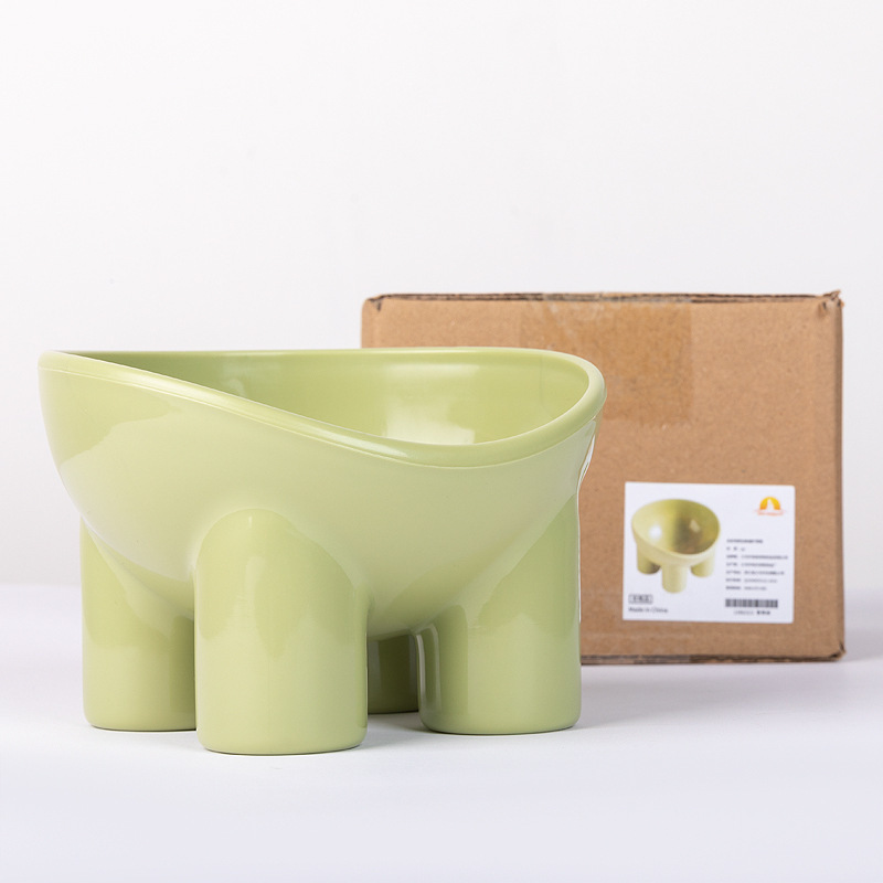 Cross-border new Macaroon color elephant leg neck protection bowl cat bowl cat bowl anti-knock pet bowl food utensils wholesale