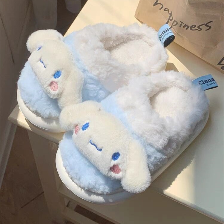 Girl's heart popular Yugui dog cotton slippers ins autumn and winter cotton slippers female niche student dormitory cute non-slip cotton slippers