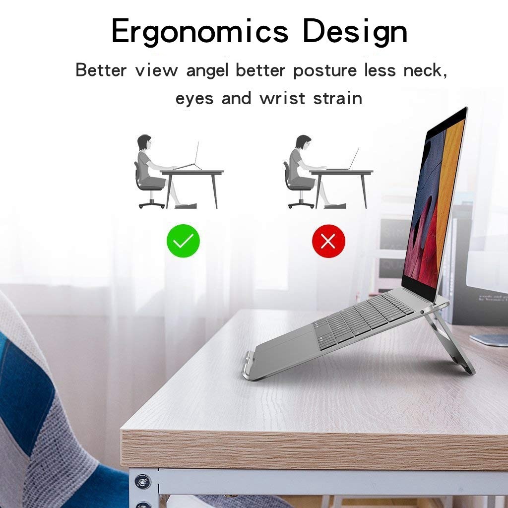 Cross-border Laptop Bracket Aluminum Alloy Desktop Elevated Base Folding Portable Cooling Tablet Bracket Computer Bracket