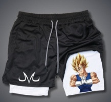 Foreign trade shorts 3D digital printing adult double-layer pants Amazon cross-border e-commerce anime series fitness sports pants