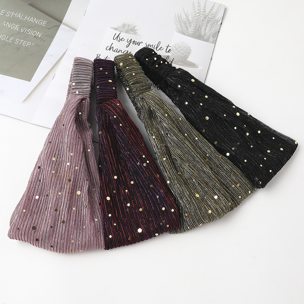 Korean white hair with braided headband face wash retro wide-brimmed hair pressure headband headband hair accessories wholesale