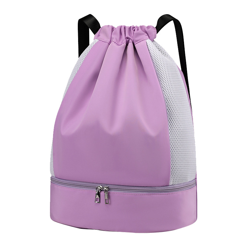 Multicolor Basketball Drawstring Backpack Oxford Cloth Travel Memorial Backpack Lightweight Sports Nylon Backpack