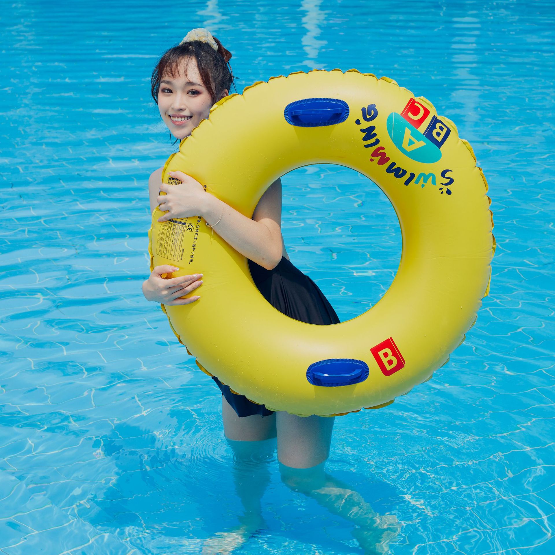 Factory wholesale quality color box ABC ring inflatable swimming ring adult baby armpit lifebuoy extra thick swimming ring