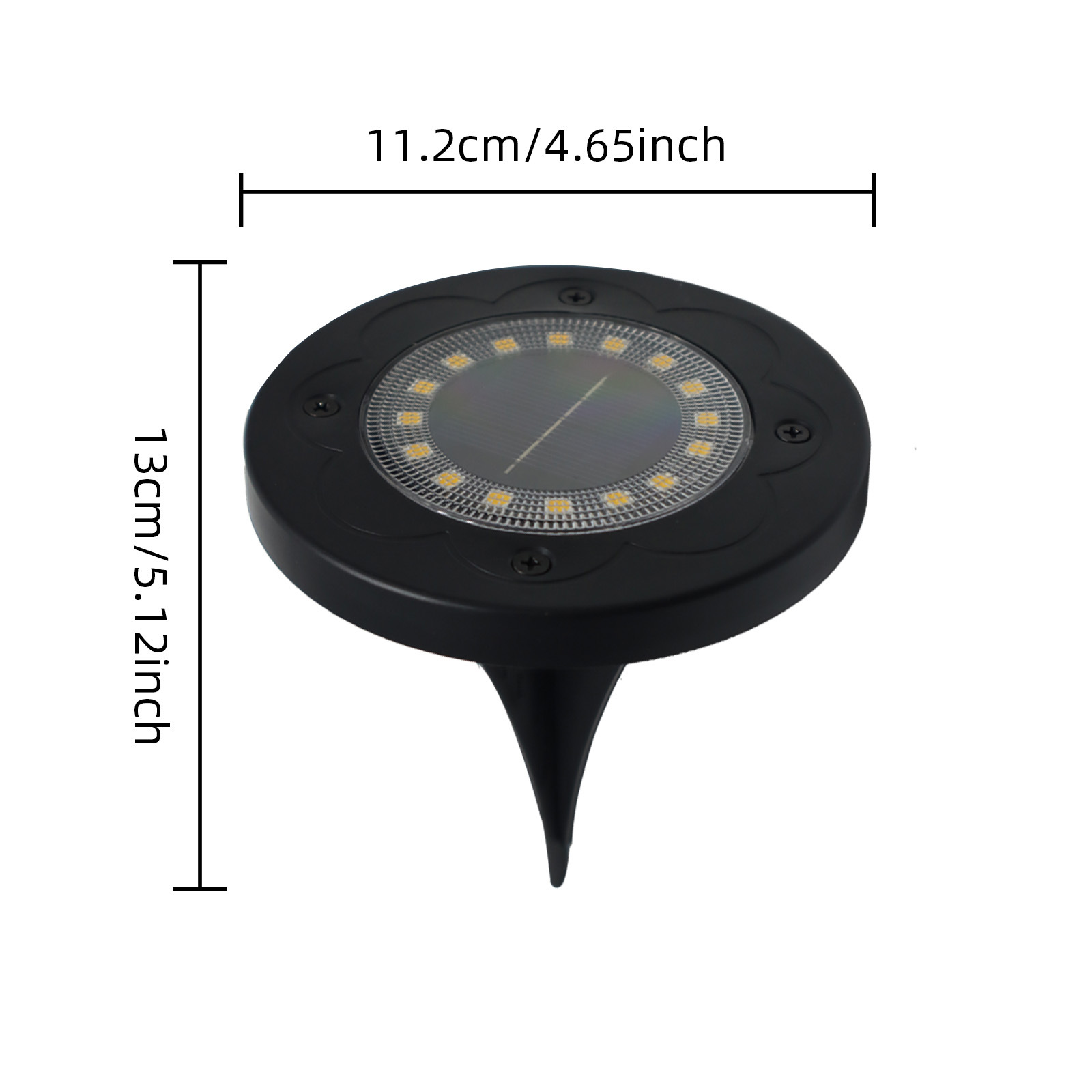New solar underground lamp 16led black lawn lamp pattern decoration outdoor landscape lamp garden lawn lamp