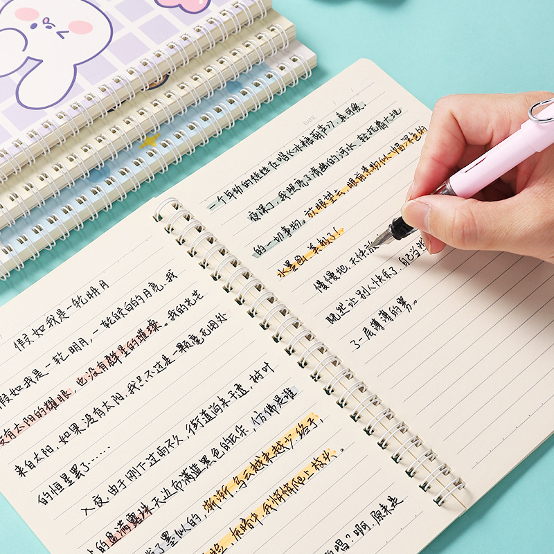 Cute small fresh flower coil book a5 Notebook horizontal line inner page high color value student notepad wholesale